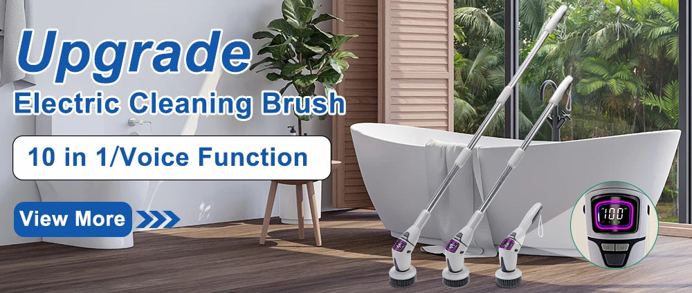 Electric Cleaning Brush 8 in 1 Multifunctional Household Wireless Rotatable Cleaning Brush For Bathroom Kitchen Windows Toilet